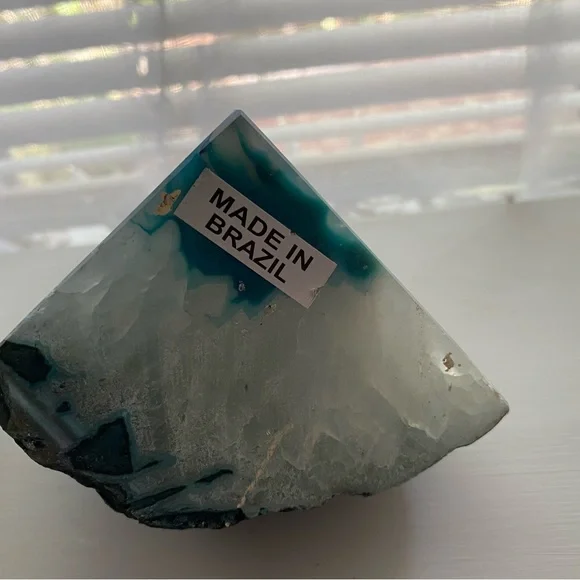 Natural Geode Bookends. Paperweights. Purple or blue agate pieces. Brazilian - Picture 13 of 16